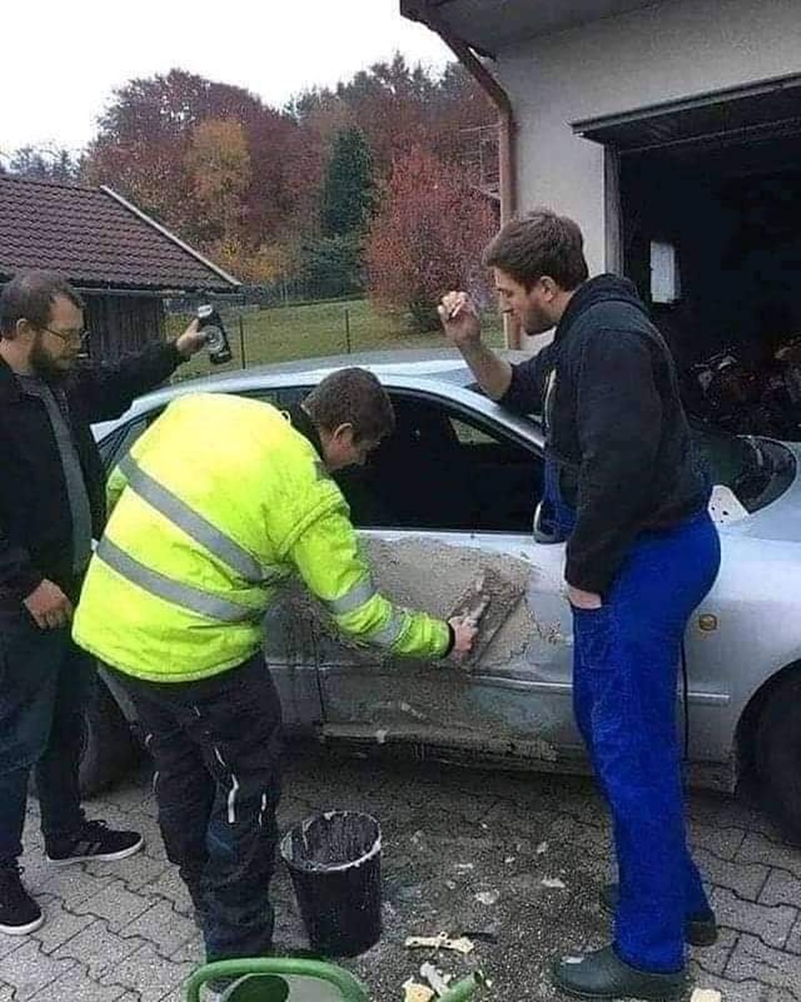 Cara memperbaiki kendaraan yang kocak dan nyelenh bikin geleng-geleng kepala